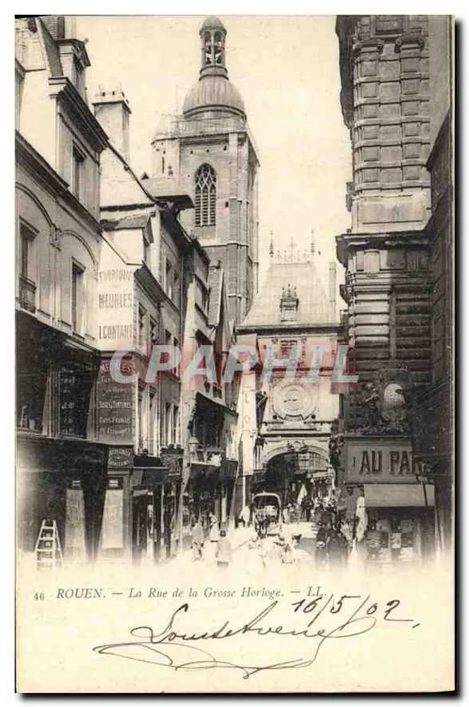 Rouen — La Rue de la Grosse Horloge — LL - Recto