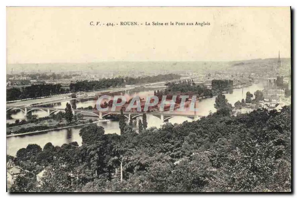Rouen — La Seine et le Pont aux Anglais — C.F. 424 - Recto