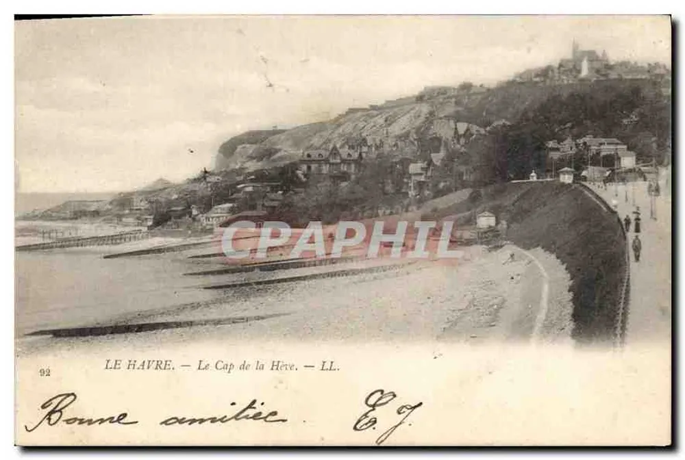 Le Havre — O Cabo da Heve — LL. — Editor LL, n° 92 - Frente