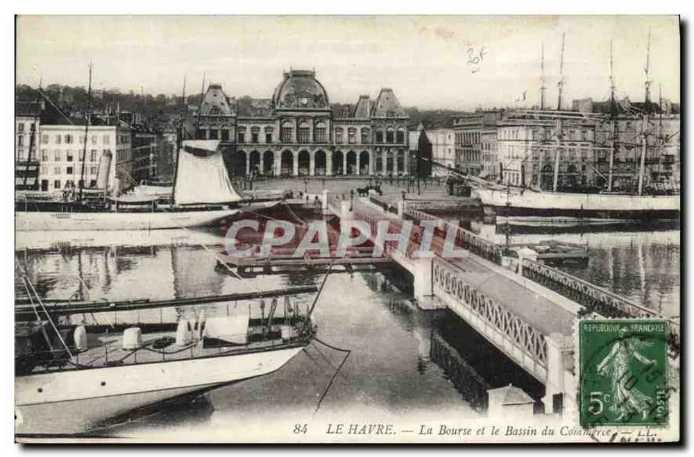 Le Havre — Die Börse und der Bassin du Commerce — LL n°84 - Vorderseite