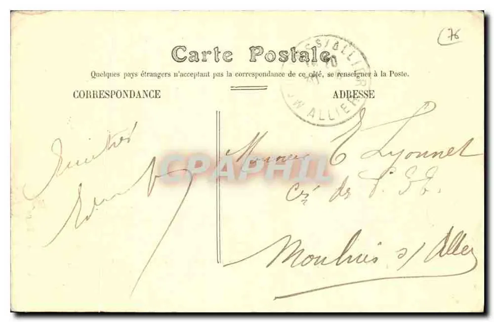 Le Havre — Saída de um Três-Mastros — Editor: C. L. Baudry, n° 64 - Verso