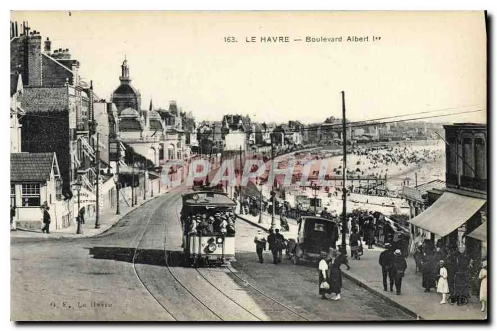 Le Havre — Boulevard Albert 1er — Editor F. E. Le Havre, n° 163 - Frente