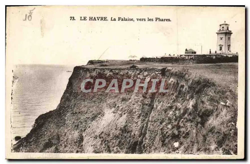 Le Havre. La Falaise, vers les Phares — éditeur G. M. Le Havre, n°73 - Recto