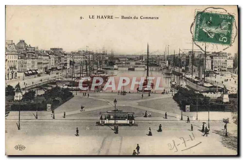 Le Havre — Bassin du Commerce — uitgever ELD, n°9 - Voorkant