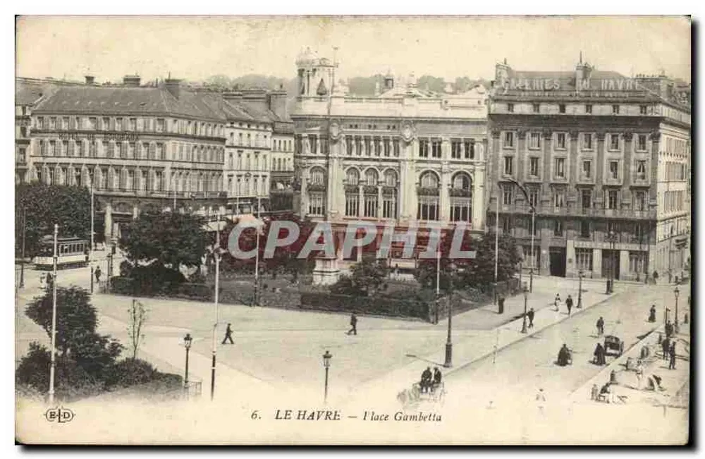 Le Havre — Praça Gambetta — B.D. n°6 - Frente