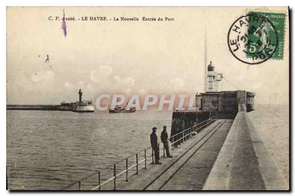 Le Havre — La Nouvelle Entrée du Port — C. V. 2066 - Recto