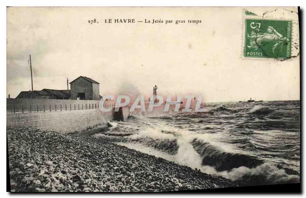 Le Havre — A Dique em tempo de tempestade — Editor não identificado, n° 278 - Frente