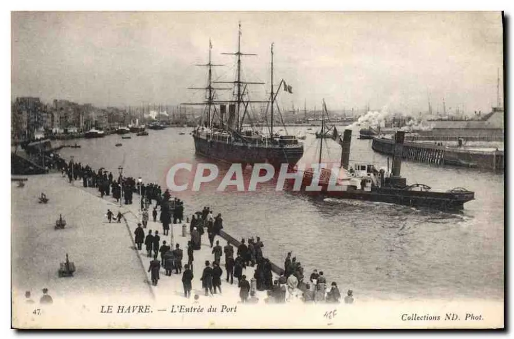 Le Havre — L'ingresso del porto — Collezioni ND. Fot. n° 466 - Recto