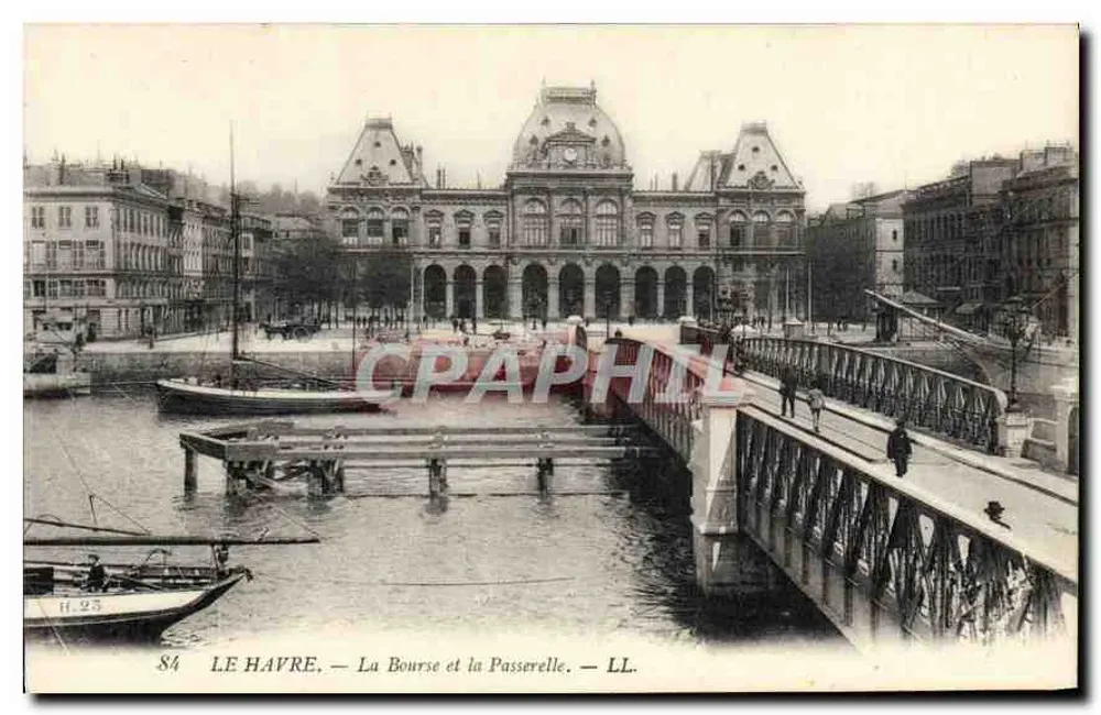 Le Havre — A Bolsa e a Passarela — LL. n°84 - Frente