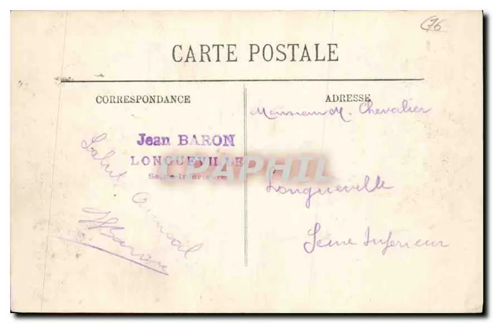 Le Havre — Der Öffentliche Garten und die Rue de Paris — LL. n°76 - Rückseite