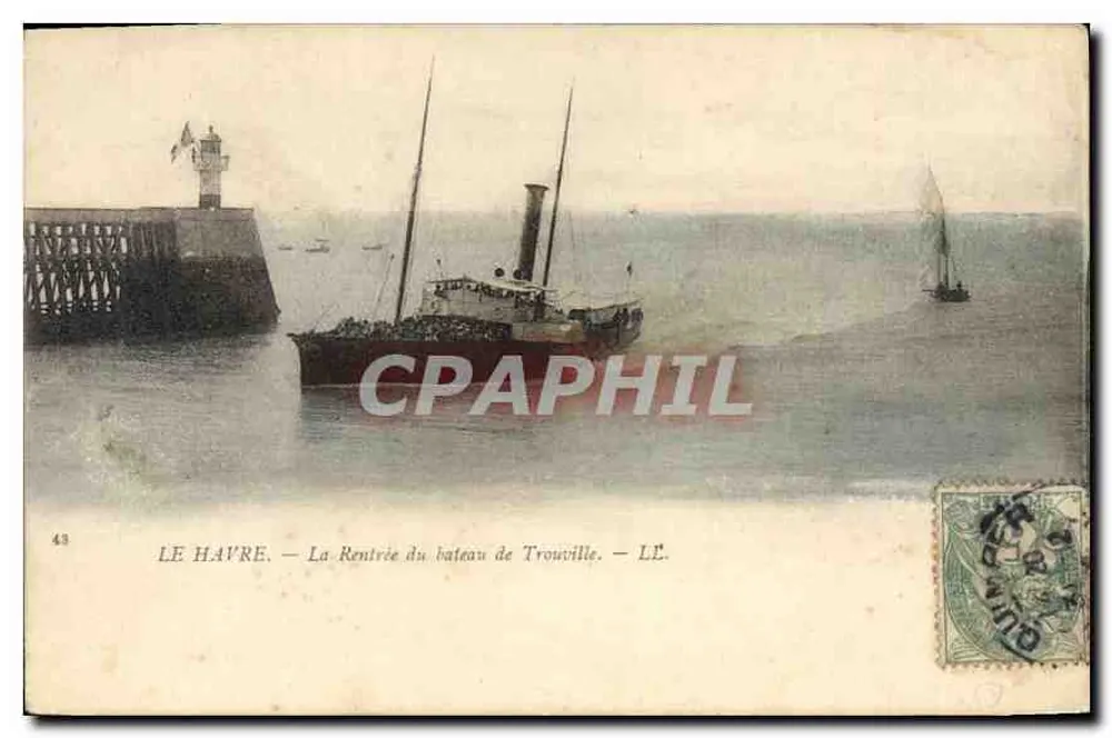 Le Havre — Die Ankunft des Schiffs aus Trouville — LE. - Vorderseite