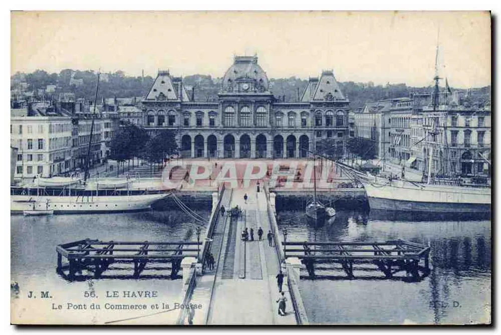 O Ponte do Comércio e a Bouteuse — Le Havre — J.M. 56 - Frente