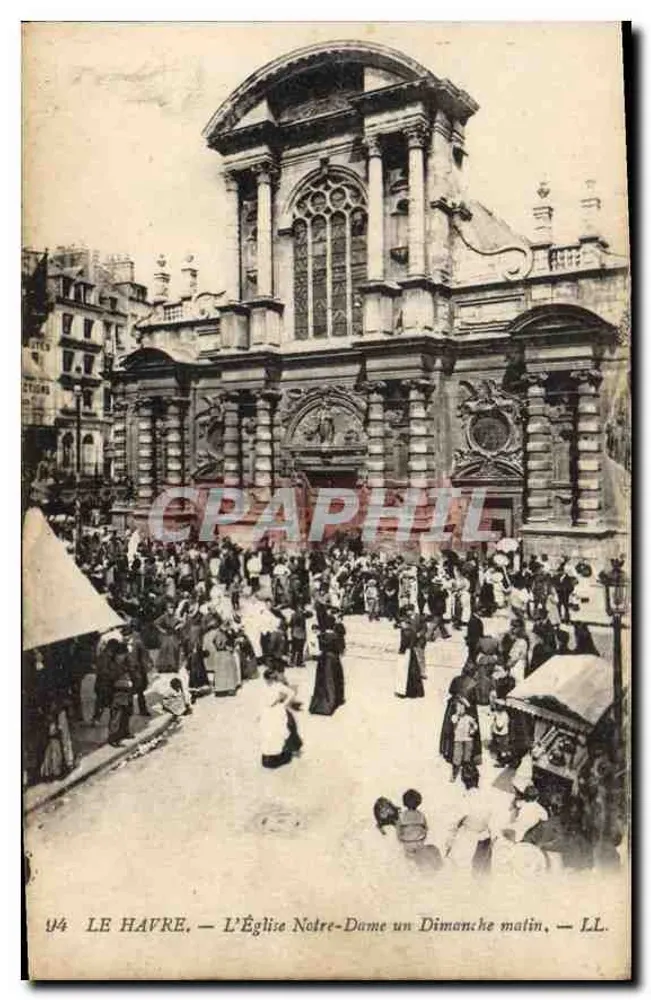 Le Havre — L'Église Notre-Dame un Dimanche matin — LL - Recto