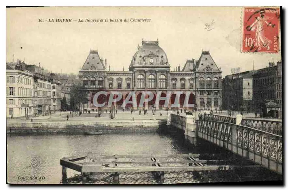 Le Havre — La Fourche und der Bassin du Commerce — Verlag AD - Vorderseite