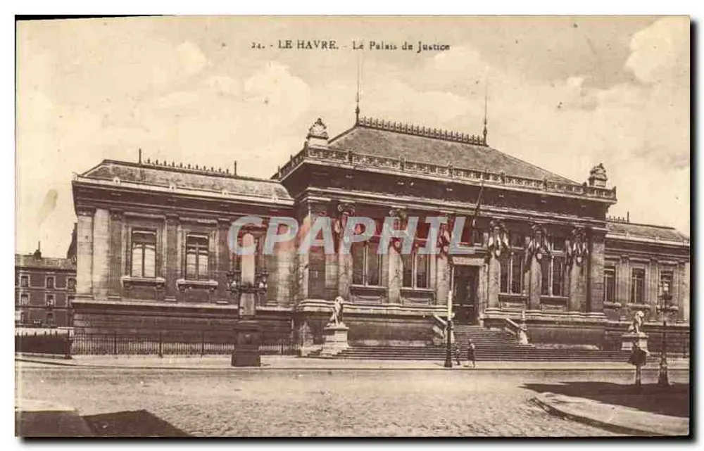 Le Havre - O Palácio de Justiça — Edição 'A Cegonha' n°2, Fils Gambetta - Frente