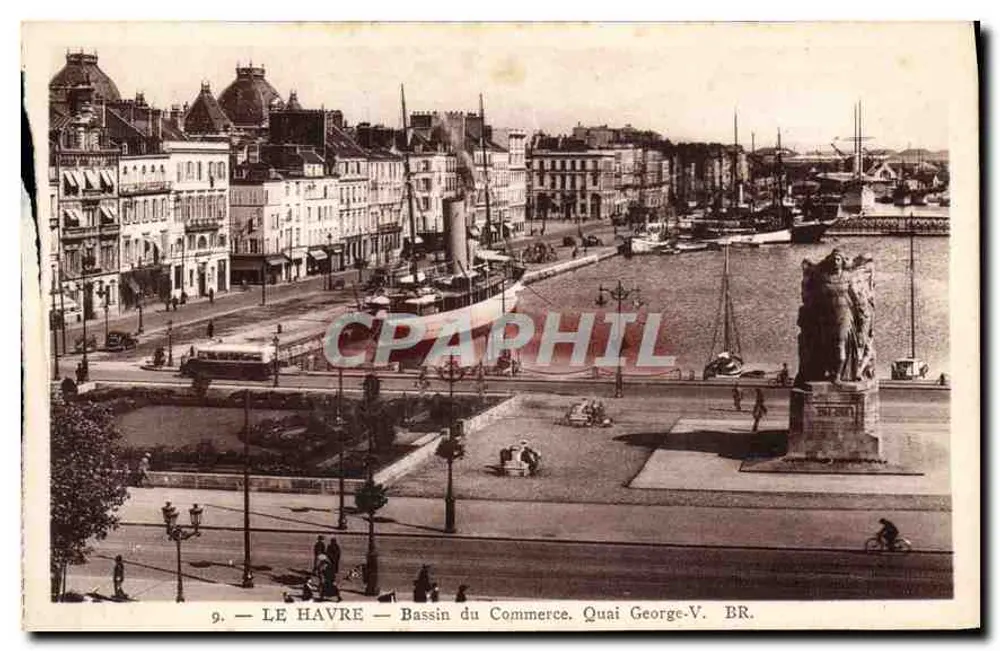 Le Havre — Bassin du Commerce. Quai George-V. BR. - Vorderseite
