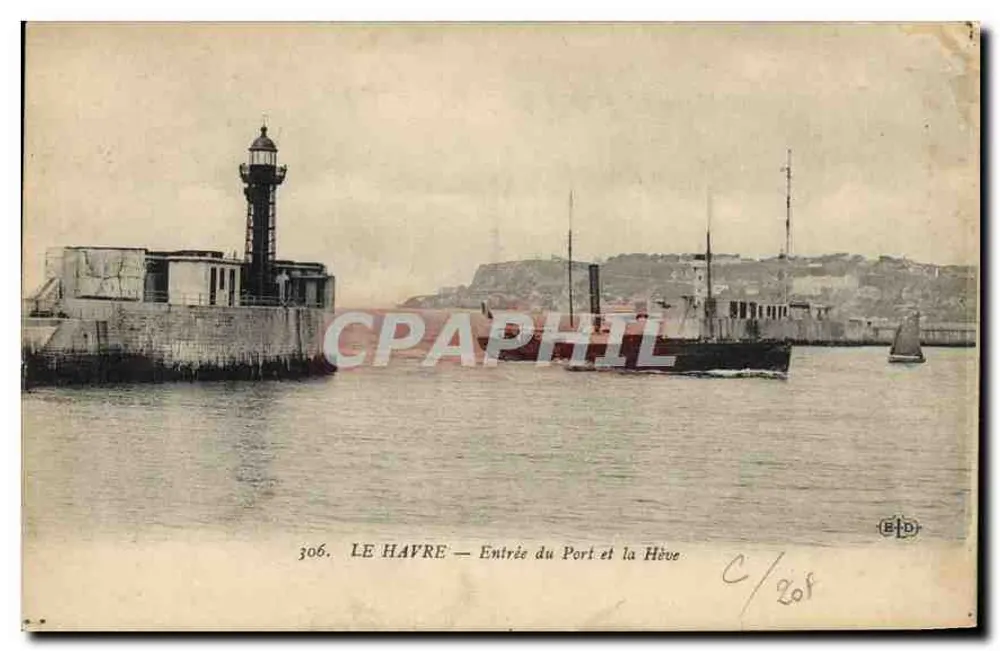 Le Havre — Entrée du Port et la Hève — 306 - Recto