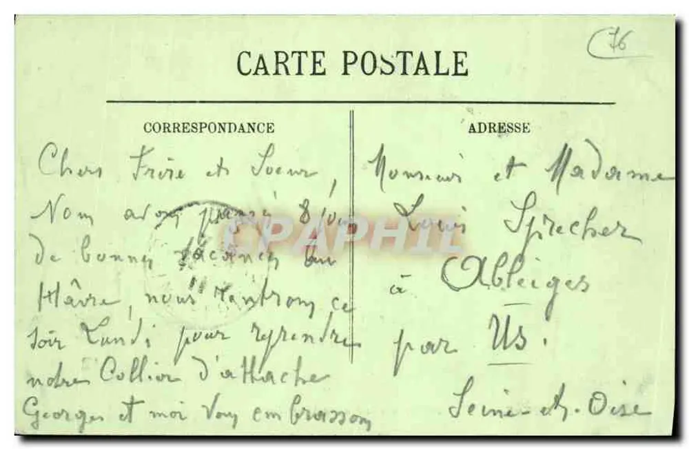 Le Havre — Die Neue Mole und der Strand bei Ebbe — LL. n° 469 - Rückseite
