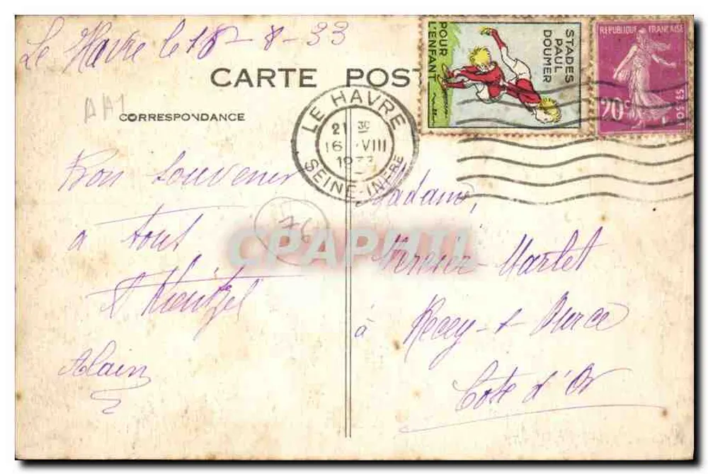 Le Havre — Einlass des Dampfers 'Paris' — La Désirée, Nr. 60 - Rückseite