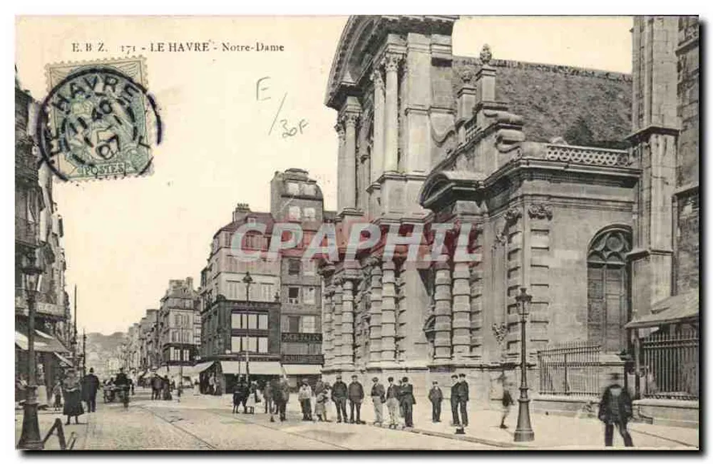 Le Havre - Notre-Dame — editor E.B.Z. n° 171 - Frente