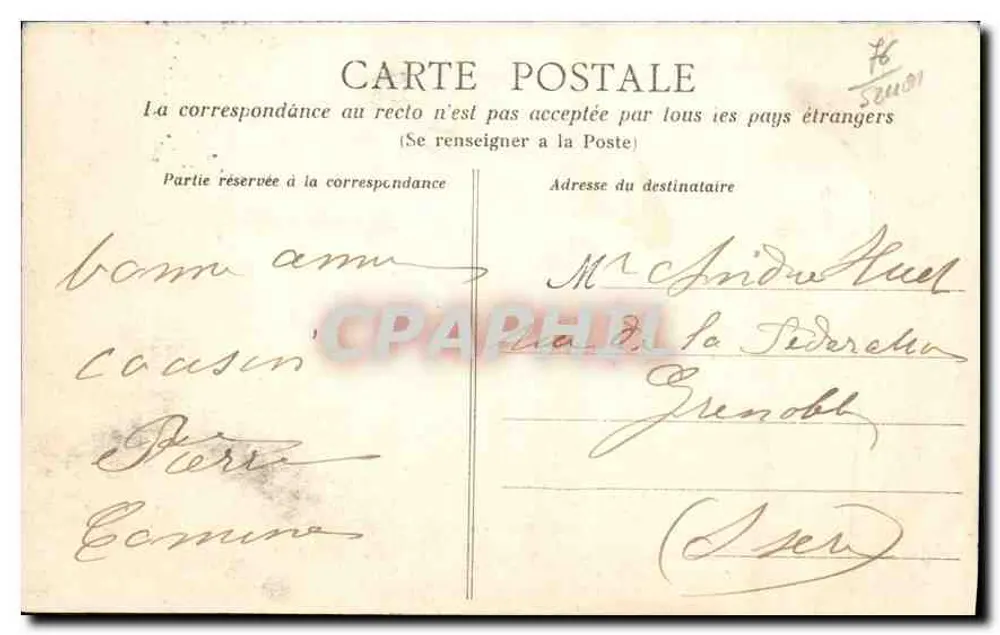 Le Havre - Notre-Dame — editor E.B.Z. n° 171 - Verso
