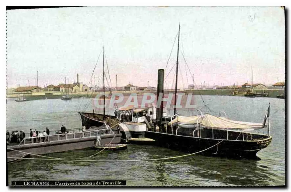 Le Havre — Ankunft des Schiffs aus Trouville — Graphil, n° 361 - Vorderseite