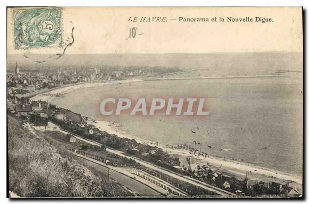 Le Havre — Panorama und die Neue Digue — Verleger nicht sichtbar, Seriennummer nicht lesbar - Vorderseite