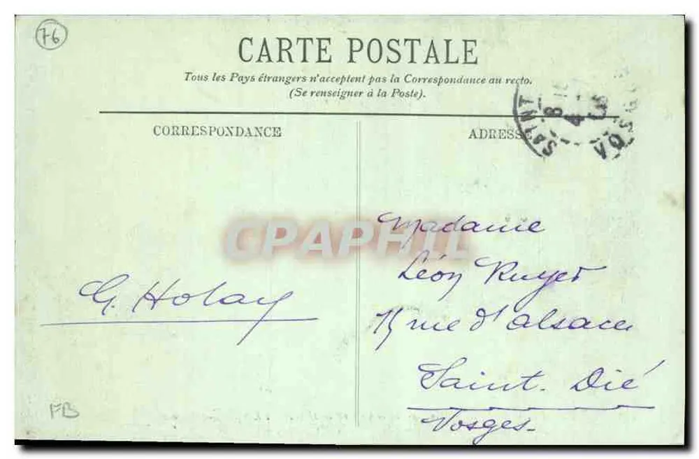 Le Haïre — Boulevard Maritime et le Cap de la Hève — LL. n°255 - Verso