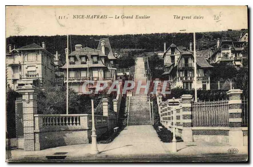 Nice-Havrais — O Grande Escalier — Editor ELD, n° 351 - Frente