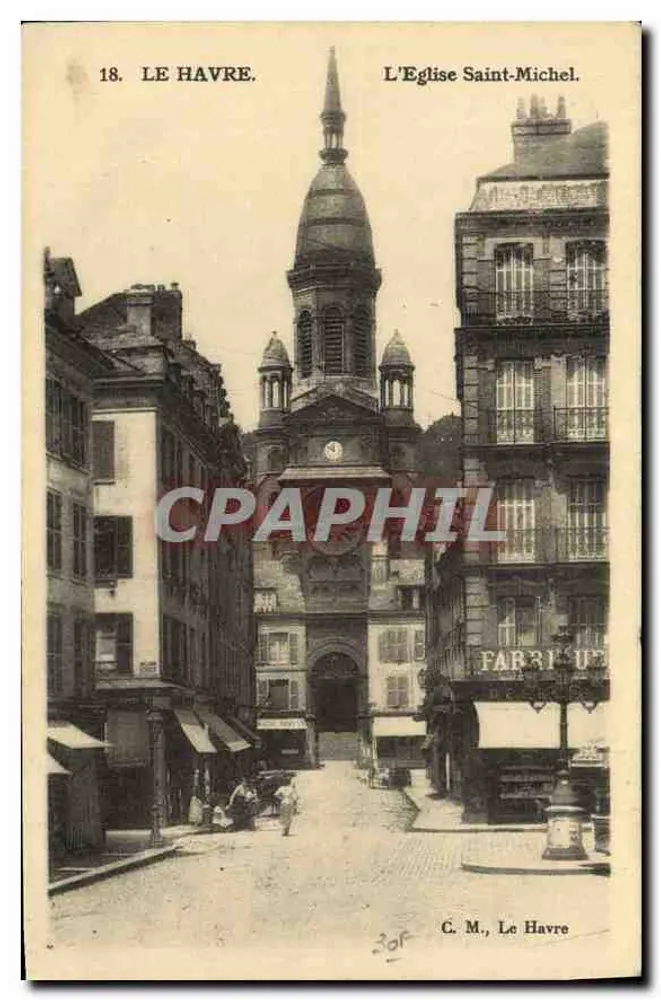 Le Havre — A Igreja de São Miguel — C. M., Le Havre - Frente