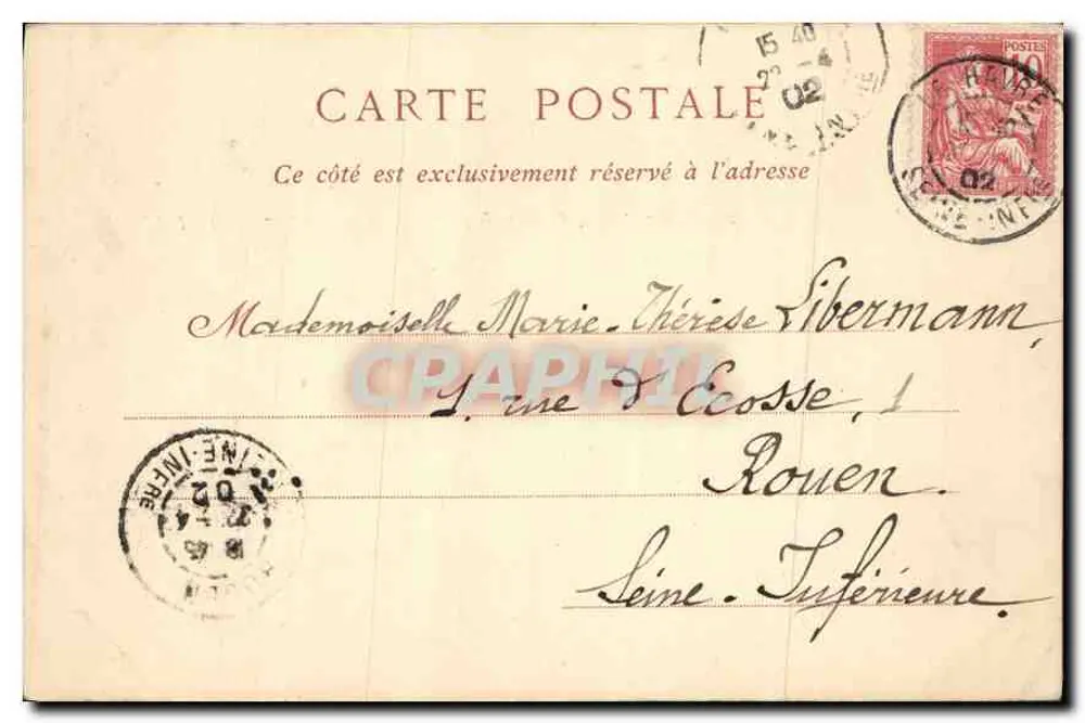 Le Havre — Der Eingang zum Hafen zur Zeit der Flut — ND Phot - Rückseite