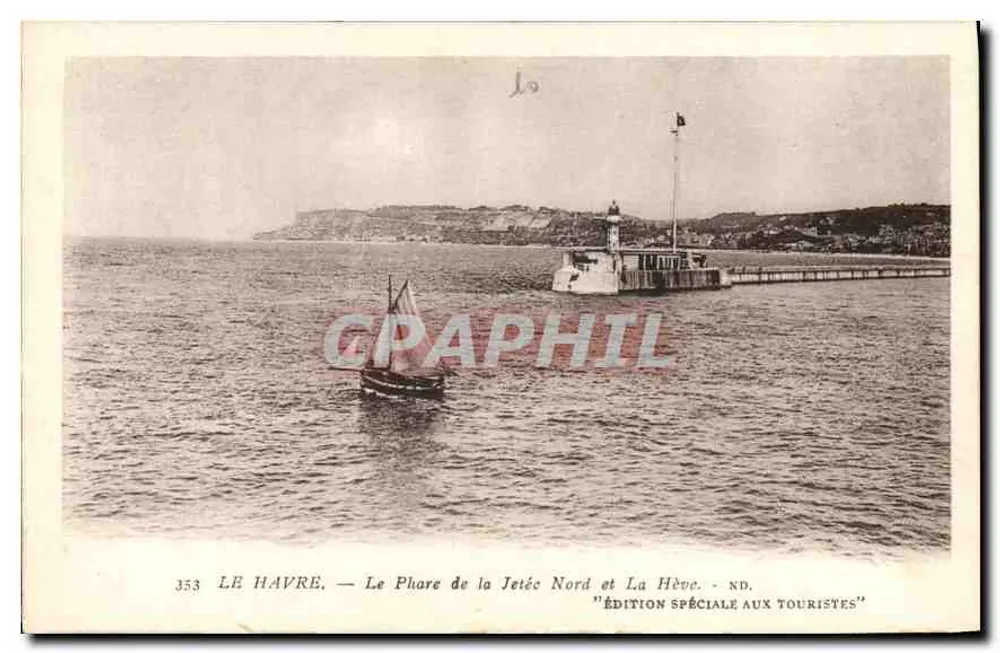 Le Havre — Der Leuchtturm der Nordmole und La Hève — Sonderausgabe für Touristen - Vorderseite