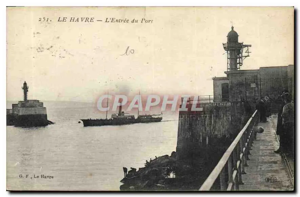 Le Havre — A Entrada do Porto — G. F., Le Havre - Frente