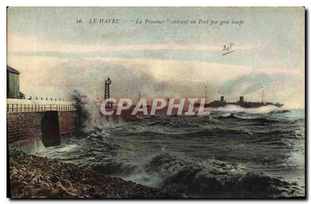 Le Havre — 'La Provence' betritt den Hafen bei stürmischem Wetter — n°16 - Vorderseite