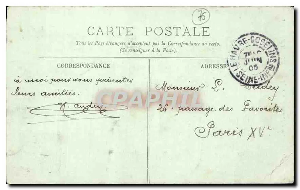Le Havre — La Chiesa di Sainte-Adresse — LL. n° 182 - Verso