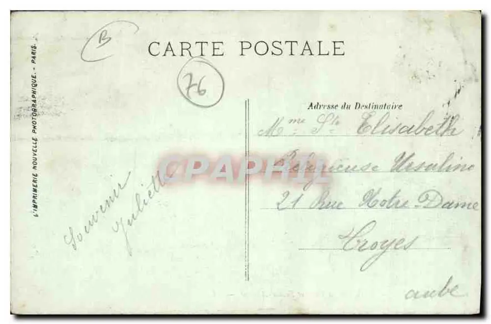 Le Havre — Le Cap de la Hève et Sainte-Adresse — LL. — L'Imprimerie Nouvelle Photographique, Paris - Verso