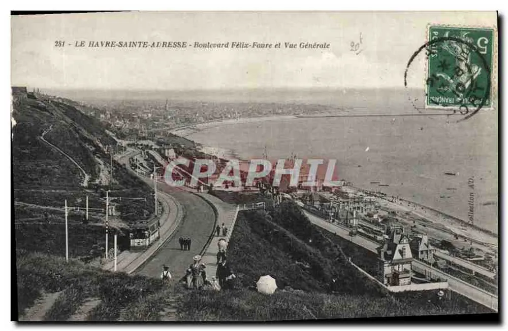 Le Havre-Sainte-Aurélie - Boulevard Félix-Faure und allgemeiner Blick — n° 281 - Vorderseite