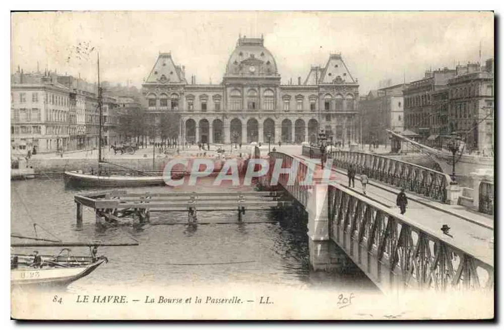 Le Havre — A Bolsa e a Passarela — LL. n°84 - Frente