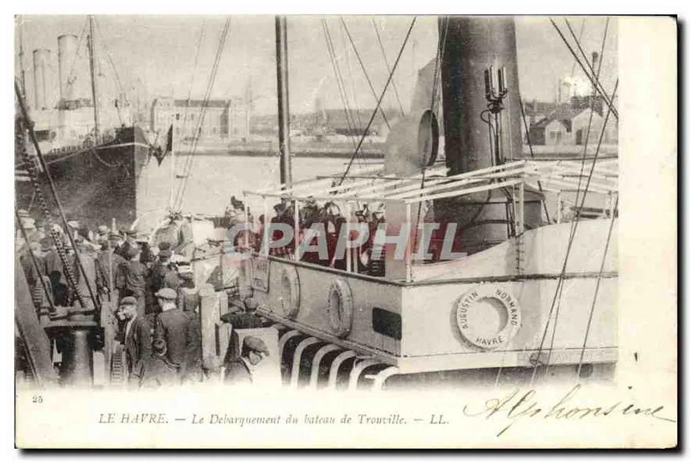 Le Havre — Aussteigen vom Schiff der Trouville — Augustin Normand, LL. - Vorderseite