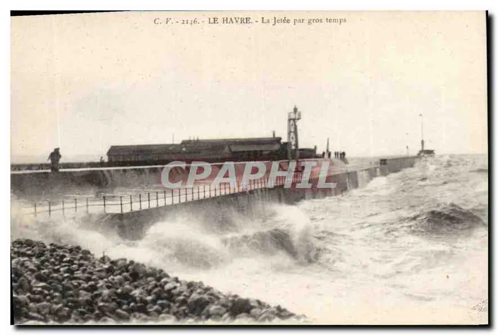 Le Havre - A enseada em tempo forte — C.V. - 2146 - Frente