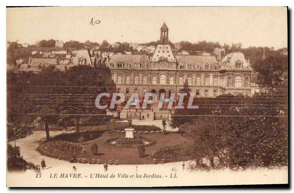 Le Havre - Das Rathaus und die Gärten - LL - Vorderseite