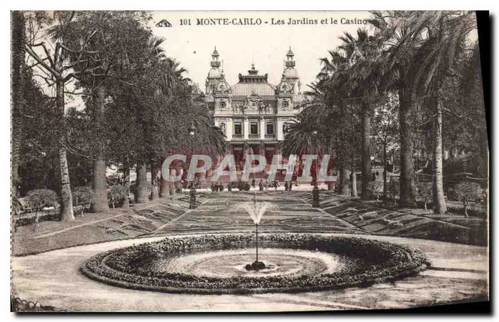Monte-Carlo — Les Jardins et le Casino — n°101 - Recto