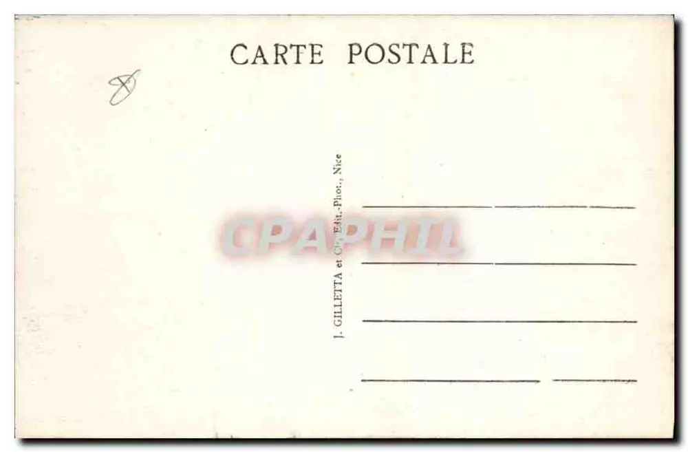 CANNES - Vue générale prise de la Croix des Gardes — J. GILLETTA et Cie, Nice, n° 465 - Verso