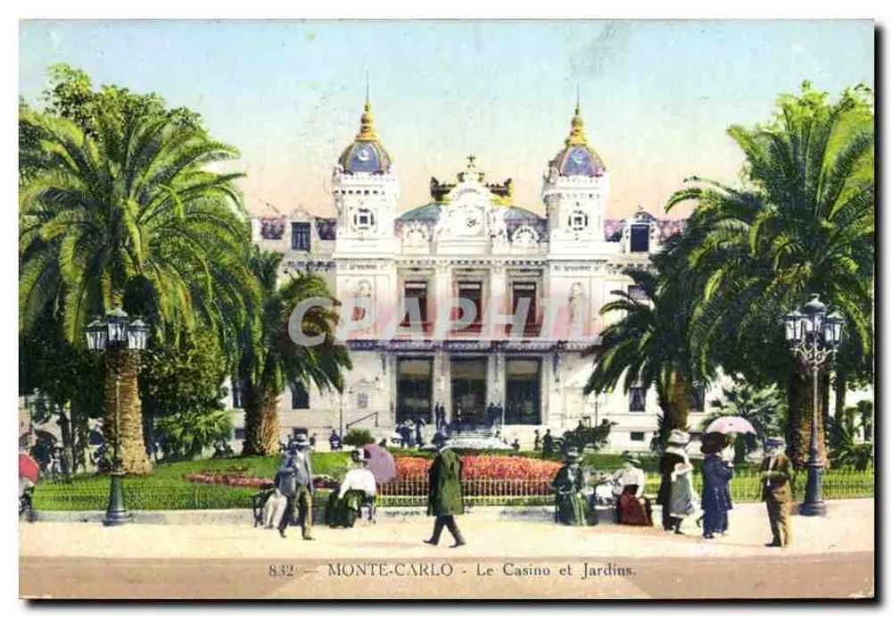 Monte-Carlo - Das Casino und die Gärten — anonymer Verleger, Seriennummer 832 - Vorderseite