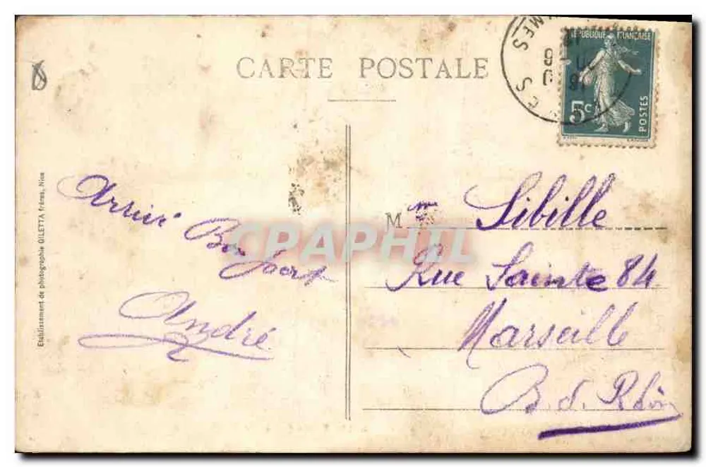Cannes — Lembrete de CANNES — Edição Gilette, n° 528 - Verso