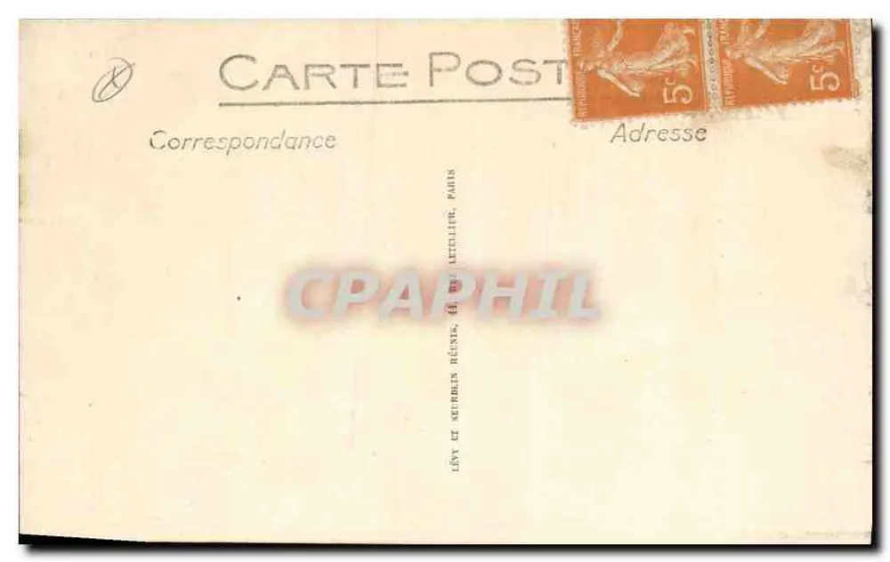 Cannes — Le Casino et l'Hôtel Carlton — Éditeur : Lévy et Neubrlin, Paris, n° 55 - Verso