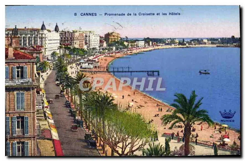 CANNES — Promenade de la Croisette et les Hôtels — Éditions d'Art Munier - Recto