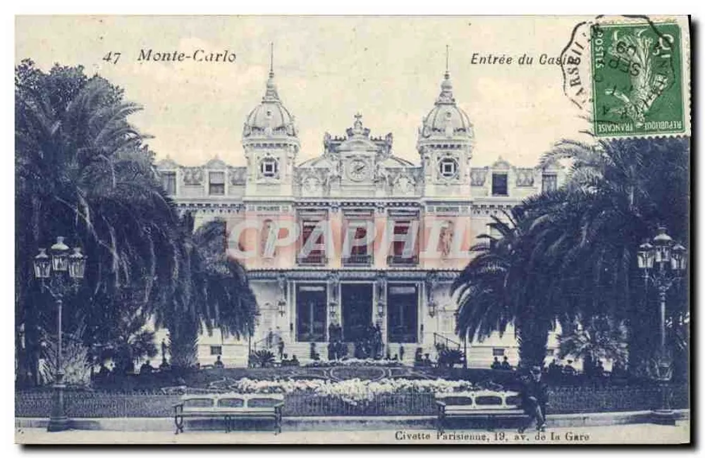 Entrata al Casinò — Monte-Carlo — Civotte Parigina, 19, av. de la Gare - Recto