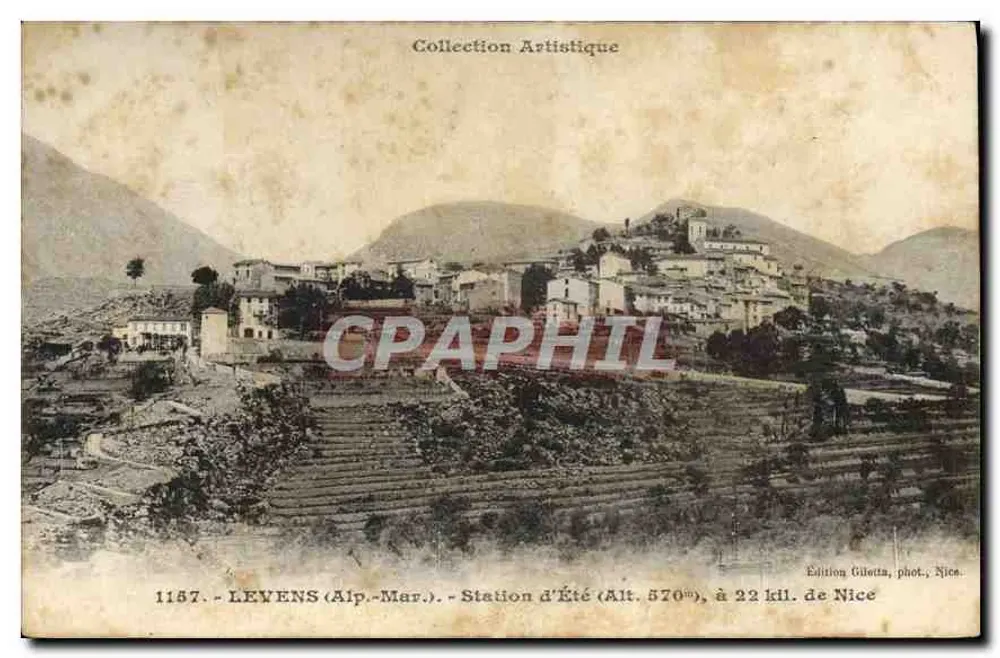 Levens (Alpes-Maritimes) — Station d'Été à 570 m d'altitude, à 22 km de Nice — Édition Giletta, phot. Nice - Recto