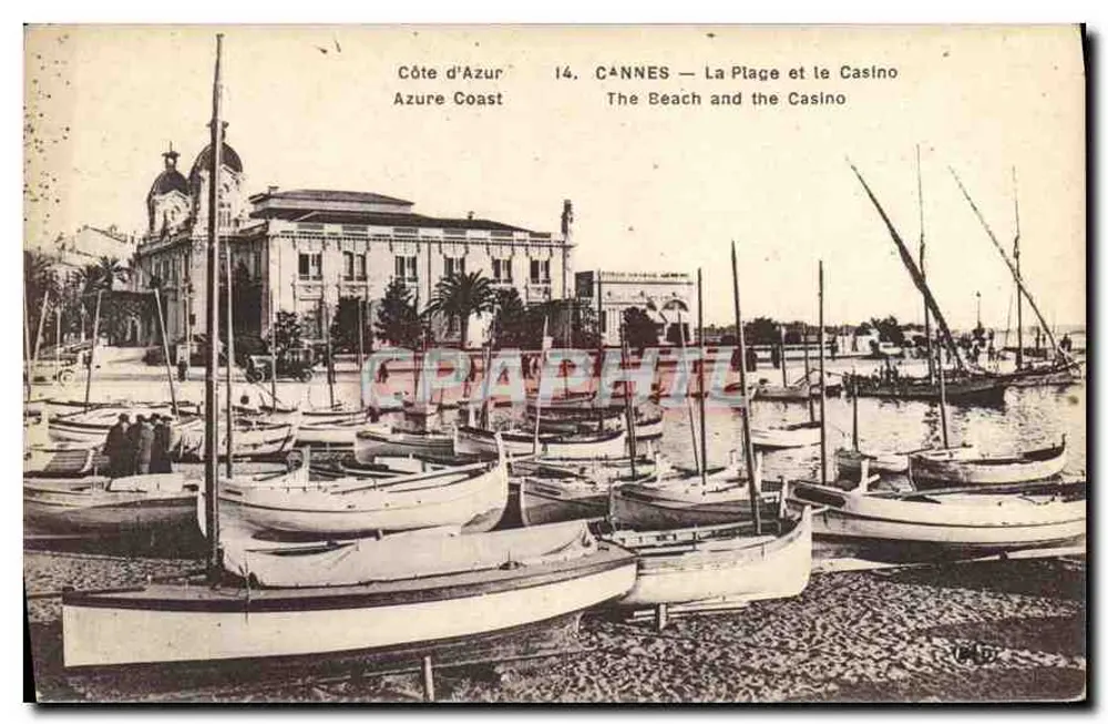 Cannes — La Plage et le Casino — Édition Tairraz, Nice - Recto